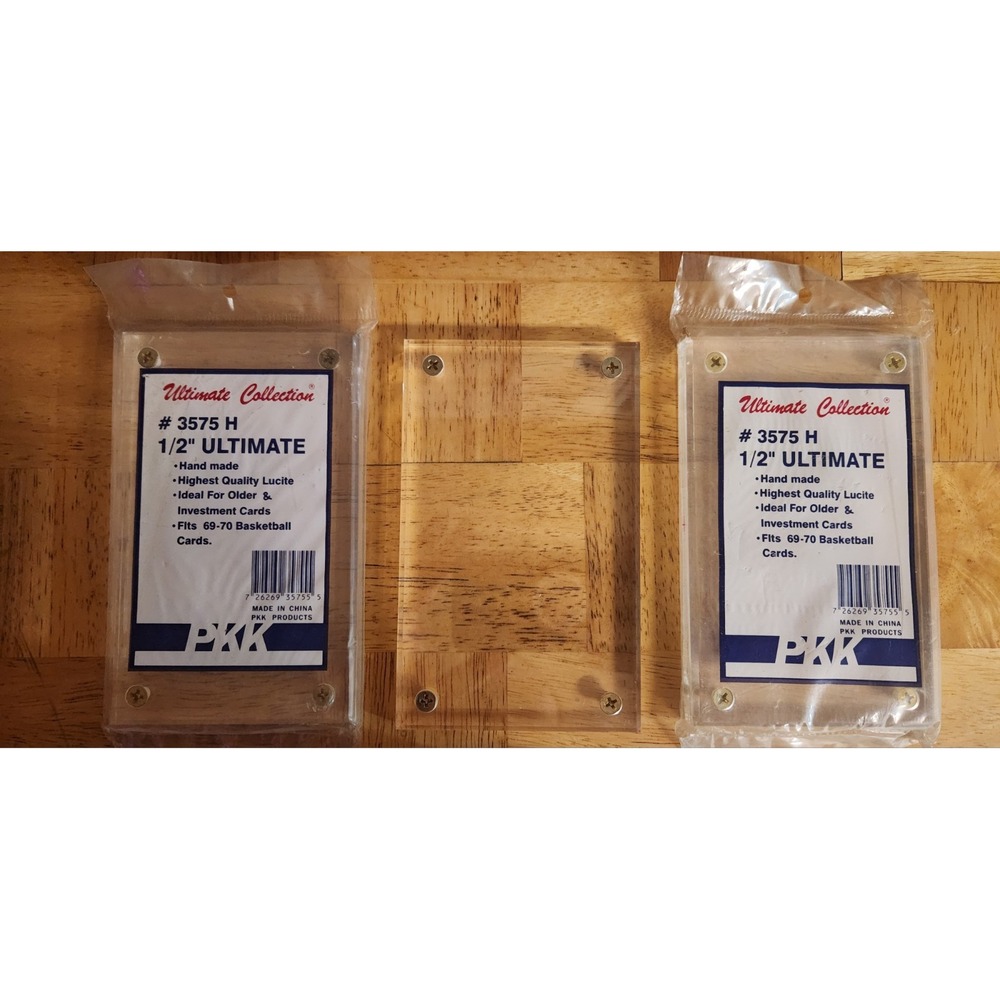 Lot Of 2 New+ 1 Used Ultimate Collect #3575H-1/2" Card Holders+Screws for Cards‎
